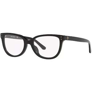 Eyeglasses: Tory Burch Women's Black Rounded Cat Eye Eyeglass Frames - TY2121U 1326 53