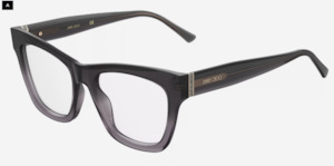 Blue Light Glasses: JIMMY CHOO JC351 GREY CLEAR