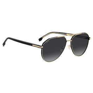 Optical Frames: Boss 1747/s Rhl 9o 60 Gold Black Dark Grey Shaded