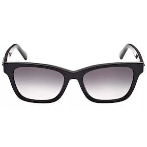 Optical Frames: Swarovski Women's Shiny Black Rectangle Sunglasses w/ Gradient Lens - SK0374 01B