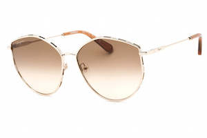 SALVATORE FERRAGAMO SF264S 796 Sunglasses Gold Frame Beige Gradient Lenses 60mm