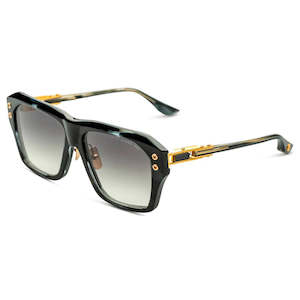 Dita GRAND-APX DT DTS417 A-01 Ink Swirl/Yellow Gold Metal Sunglasses Grey