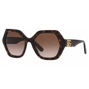 Dolce Gabbana: Dolce & Gabbana Women's Havana Geometric Square Sunglasses - DG4406 50213