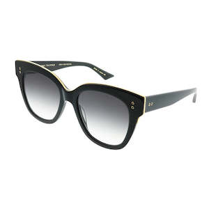 Dita: Dita Day Tripper 22031 A Black 18K Gold Sunglasses Dark Grey Gradient AR Lens