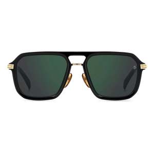 David Beckham Db 7136/s 2m2 Mt 56 Black Gold Green Mirror