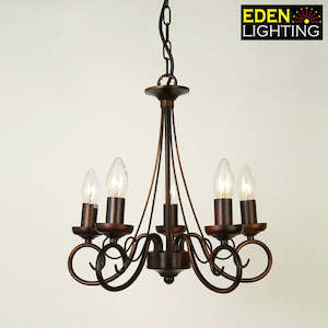 Antique Chandeliers: Chandelier Brown 9333-5L