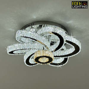 Crystal Ceiling Lights: Modern Ceiling light Color change Chrome 3590-600mm