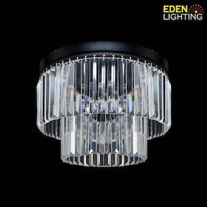 Crystal Ceiling Lights: Ceiling Chandelier Black 400mm 9263