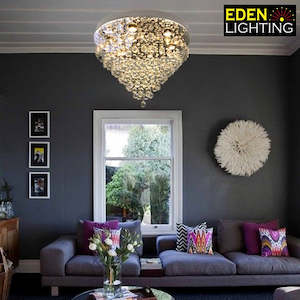 Crystal Ceiling Lights: Ceiling light Crystal Chrome 7153-600mm