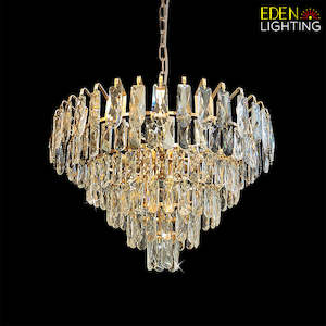 Crystal Chandeliers: Crystal Chandelier gold color 600mm 0573