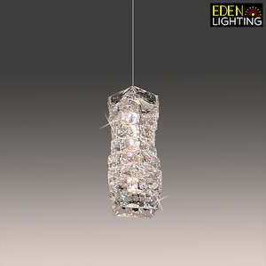 Crystal Chandeliers: Modern Pendant Light Color Change Chrome 7812-1