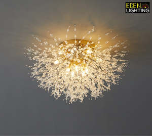 Contemporary Chandeliers: Ceiling light Crystals Gold 1058