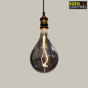 E27 Light Bulbs: Tear Drop A165 Smoke glass 3W