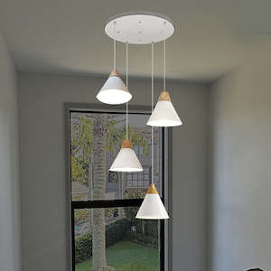 Iron Pendant Lights: Pendant light Plate 400 wh with 091Dwh