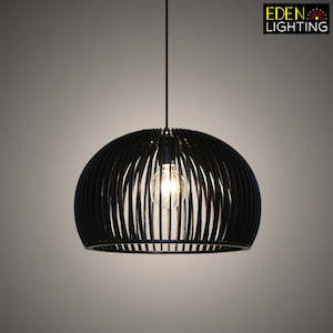 Pendant light Black Wooden wood05 350mm-bk