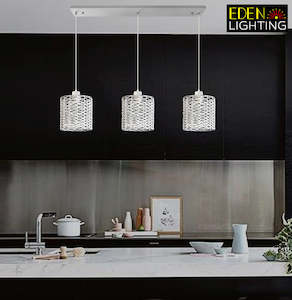 Plastic Pendant Lights: Pendant light White Bar with 7550