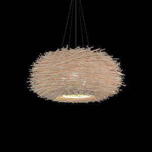 Plastic Pendant Lights: Pendant light 3D print White 022