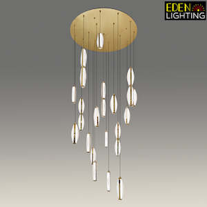 Plastic Pendant Lights: Pendant light 3D print White 024