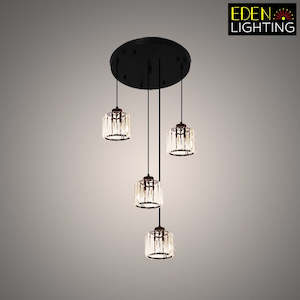 Crystal Pendant Lights: Pendant light Plate 400 with 9263sm