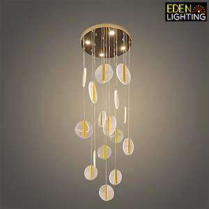 Led Pendant Lights: Pendant Light Color change Brass color Modern 9180-16