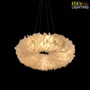 Whats New: Pendant light White feather 8002-600mm