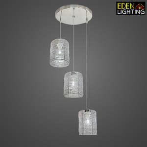 No Earth Waire: Pendant light Metal Silver plate-300 with 9200