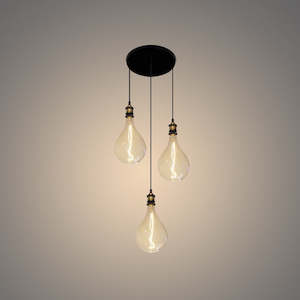 Natural/Black Bamboo Pendant light shade  9037