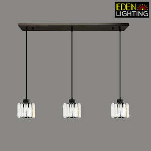 Multi Pendant: Pendant light Black bar 800mm with 9263sm