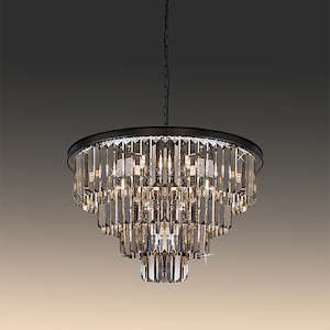 Whats New: Pendant light Crystals Modern Black 9263-600mm-sk