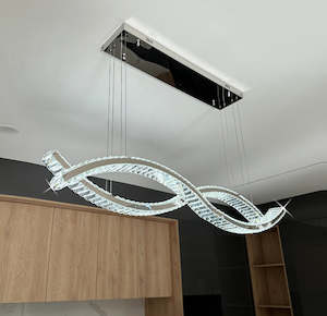 Crystal Pendant Lights: Modern Color change Pendant light Chrome 7725