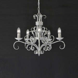 Modern Chandelier White 9742-5P