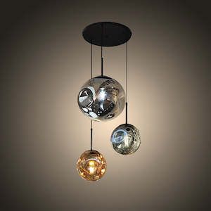 Pendant Lights Glass: Pendant light Glass silver 1782-400mm