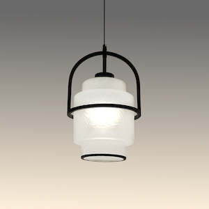 Pendant Lights Glass: Pendant light Glass with Metal Frame P871