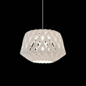 Pendant Light White Wooden Wood02-400mm