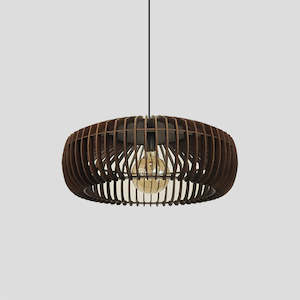 Pendant light Dark natural wood01-430