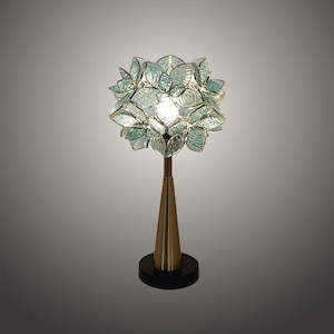 Table Lamps: Table lamp Brass color 4018 with 3215 green