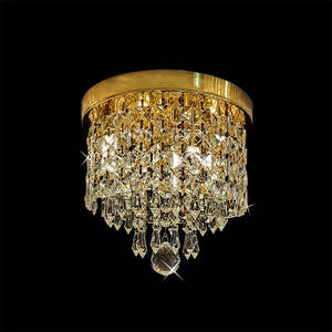 Ceiling light Clear crystals Gold color 9291