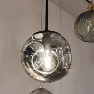 Glass Pendant light Smoke 1782-200mm