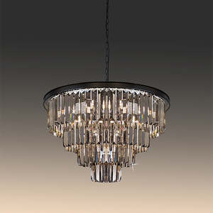 Contemporary Chandeliers: Pendant light Crystals Modern Black 9263-600mm-sk