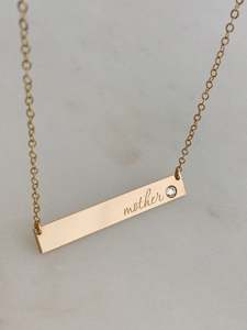 Mother Collection: MOTHER Bar Necklace
