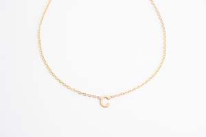 10k Gold Little Love Letters Single Initial Necklace