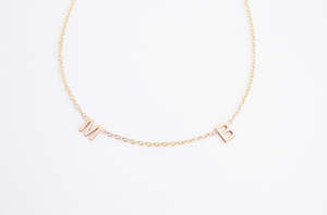 10k Gold Little Love Letters Two Initial Necklace