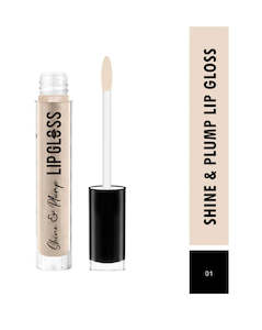 Nude: Swiss Beauty - Shine & Plump Lip Gloss 4ml Shade No.01 Nude