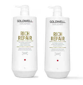 Goldwell Dualsenses Rich Repair 1 Litre Shampoo and Conditioner Bundle