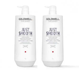 Goldwell Dualsenses Just Smooth 1 Litre Taming Shampoo and Conditioner Bundle