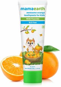 Kids: Mamaearth - Sulfate Free Awesome Orange Toothpaste For Kids With Fluoride 50g