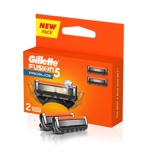 Mens: Gillette - Fusion5 Proglide Shaving Razor Blades for Men Pack of 2