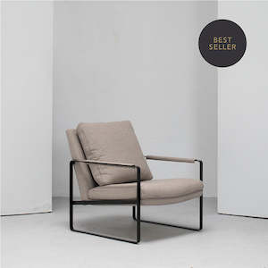 Leman Armchair - Houndstooth + Fabric