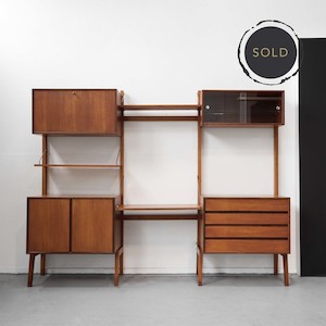 Vintage Cabinets: Late 1950's Teak Wall Unit - Denmark