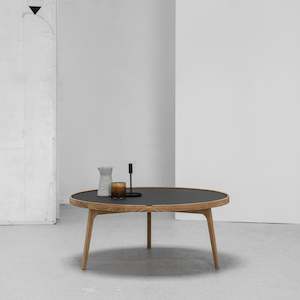 Exclusive Offers: Racquet Coffee Table Round - Oak + Linoleum